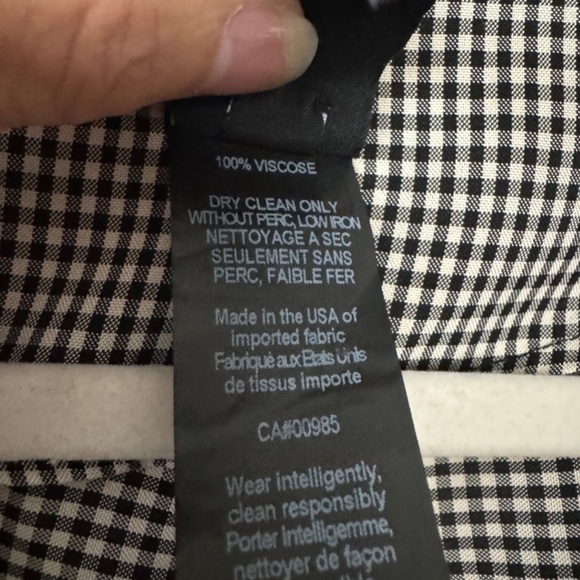 Zero + Maria Cornejo Hex Gingham Jumpsuit in White Pepper/Black 6 - Picture 7 of 9